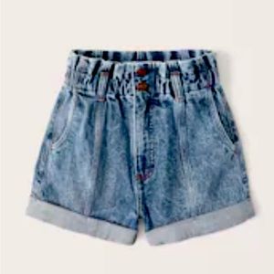 Abercrombie & Fitch denim paperbag shorts